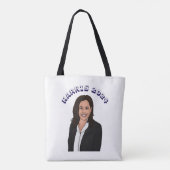 Stem op Kamala Harris 2024 Tote Bag (Achterkant)