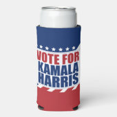 Stem op Kamala Harris Amerikaanse vlag Seltzer Blikjeskoeler (Seltzer Voorkant)