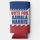 Stem op Kamala Harris Amerikaanse vlag Seltzer Blikjeskoeler (Achterkant)