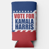 Stem op Kamala Harris Amerikaanse vlag Seltzer Blikjeskoeler (Voorkant)