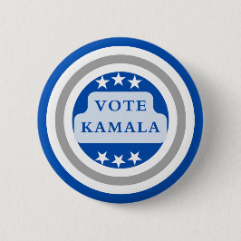Stem op Kamala Harris. Blauw Ronde Button 5,7 Cm