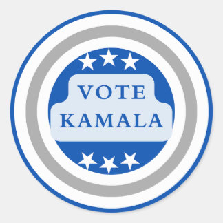 Stem op Kamala Harris. blauwe cirkel Ronde Sticker