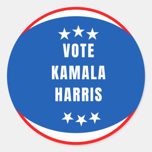 Stem op Kamala Harris cirkel sticker (Voorkant)