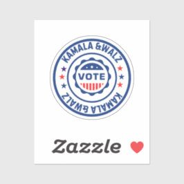 Stem op Kamala Harris en Walz Sticker