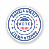 Stem op Kamala Harris en Walz Sticker (Voorkant)