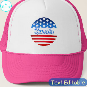 Stem op Kamala Harris USA Vlag Gepersonaliseerde t Trucker Pet