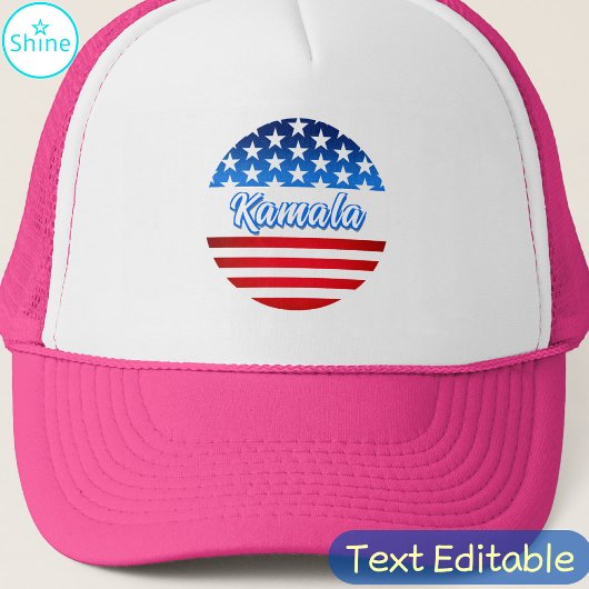 Stem op Kamala Harris USA Vlag Gepersonaliseerde t Trucker Pet