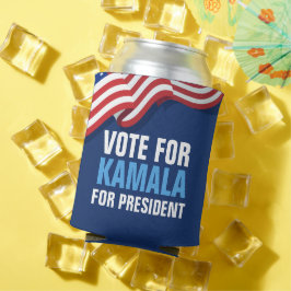 Stem op Kamala Harris voor President Blue Election Blikjeskoeler