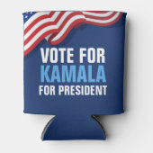 Stem op Kamala Harris voor President Blue Election Blikjeskoeler (Voorkant)