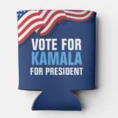 Stem op Kamala Harris voor President Blue Election Blikjeskoeler (Achterkant)