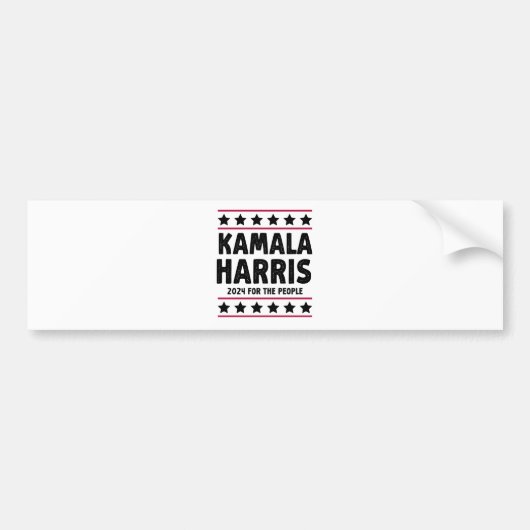 Stem op Kamala Harris voor President Blue Election Bumpersticker (Voorkant)