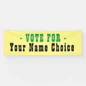 Stem op kandidatenbanner spandoek (Horizontaal)