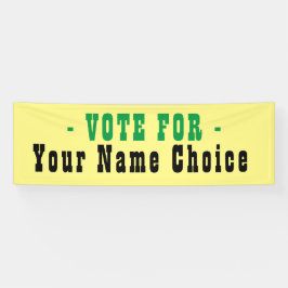 Stem op kandidatenbanner spandoek