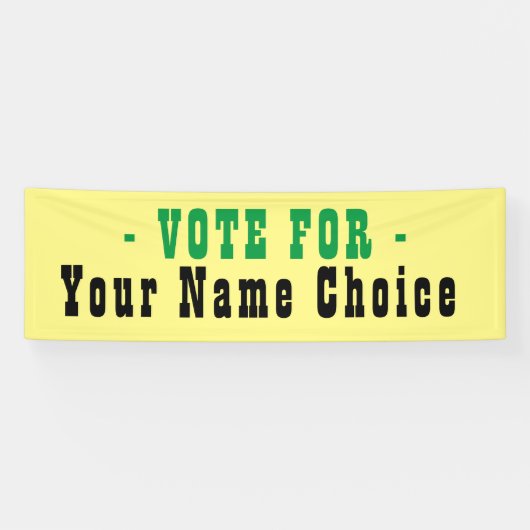 Stem op kandidatenbanner spandoek (Horizontaal)