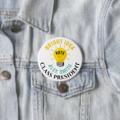 Stem op klaspresident: verkiezing van de studenten ronde button 7,6 cm (In situ)