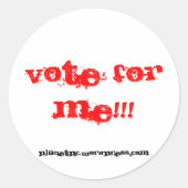 Stem op mij!!! Sticker (Voorkant)