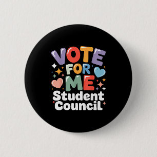 Stem Op Mij Studentenraad Sfeer Schoolverkiezing Ronde Button 5,7 Cm