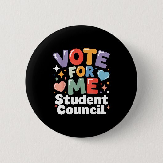 Stem Op Mij Studentenraad Sfeer Schoolverkiezing Ronde Button 5,7 Cm (Voorkant)