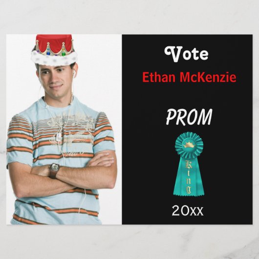 Stem op mij voor Prom King (Aqua) Flyer (Voorkant)