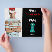Stem op mij voor Prom King (Aqua) Flyer (Hand)