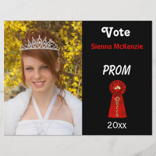 Stem op mij voor Prom Queen (Rood) Flyer