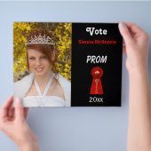 Stem op mij voor Prom Queen (Rood) Flyer (Hand)