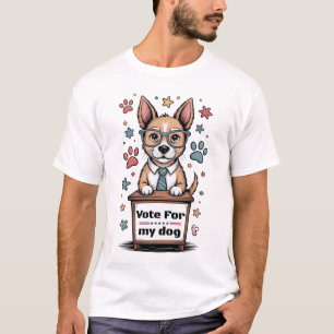 Stem op mijn hond – Grappige met de hand getekende T-shirt