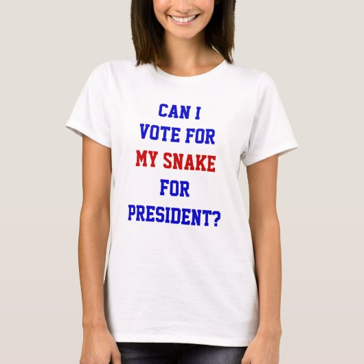 Stem op Mijn Slang voor President Funny Political T-shirt (Voorkant)