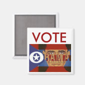 Stem op Obama Square Magnet (Voorkant / Achterkant)