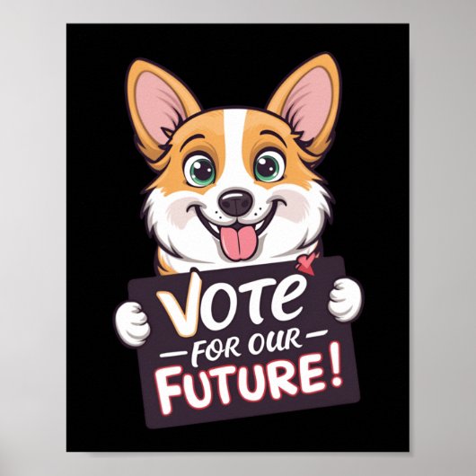 Stem op onze toekomstige Sticker Poster (Voorkant)