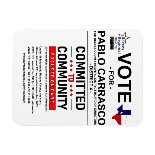 Stem op Pablo Carrasco Magneet (Horizontaal)