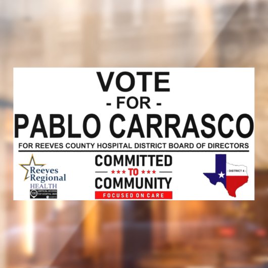 Stem op Pablo Carrasco Raamsticker (Vel 2)