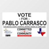 Stem op Pablo Carrasco Raamsticker (Vel)