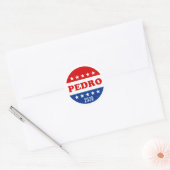 Stem op Pedro 2020 Verkiezingen Ronde Sticker (Envelop)