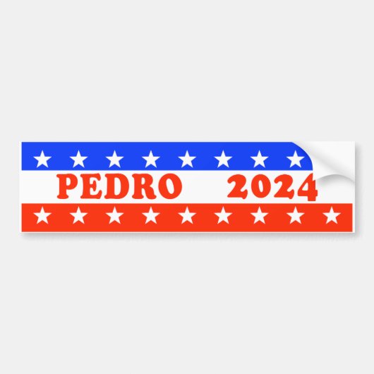 Stem op Pedro 2024 Grappig Politiek Bumpersticker (Voorkant)