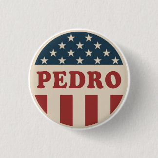 Stem op Pedro Klassieke Retro Amerikaanse Stemknop Ronde Button 3,2 Cm