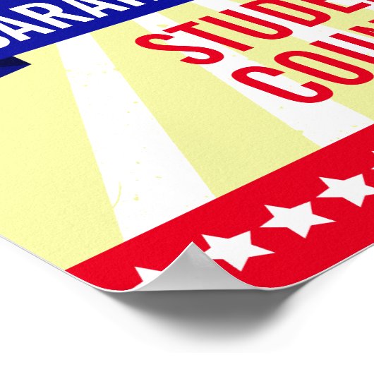 Stem op President in de klas: Bold "Scream" Studen Poster (Hoek)