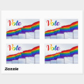 Stem op Rainbow Flags LGBTQ-verkiezingen Rechthoekige Sticker (Vel)