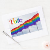 Stem op Rainbow Flags LGBTQ-verkiezingen Rechthoekige Sticker (Envelop)
