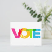 Stem op Rainbow Letters Custom Briefkaart (Staand voorkant)