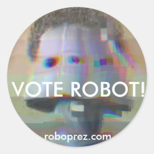 Stem op Robot! - Chuck10.1 Sticker