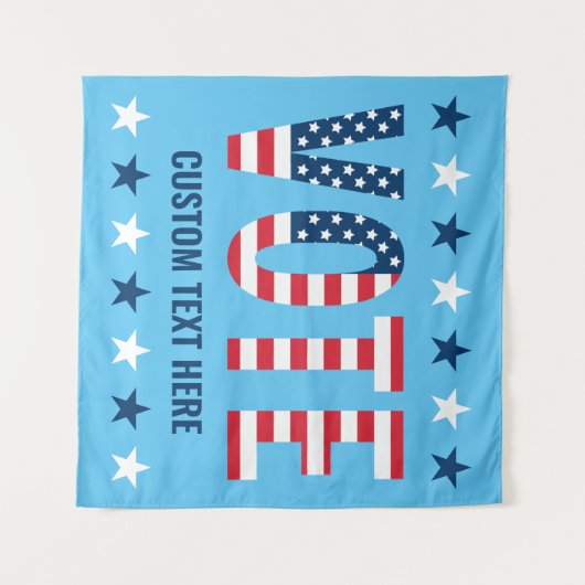 Stem op rood-wit en blauw bij de Amerikaanse verki Wandkleed (Voorkant (horizontaal))