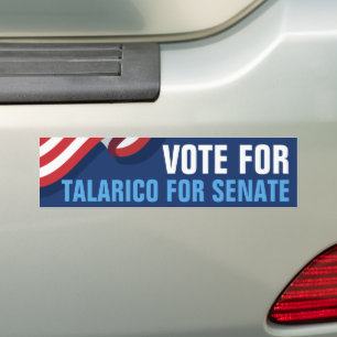 Stem op Talarico voor Amerikaanse vlag van de Sena Bumpersticker