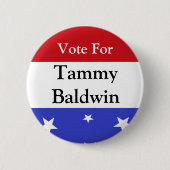 Stem op Tammy Baldwin Button (Voorkant)