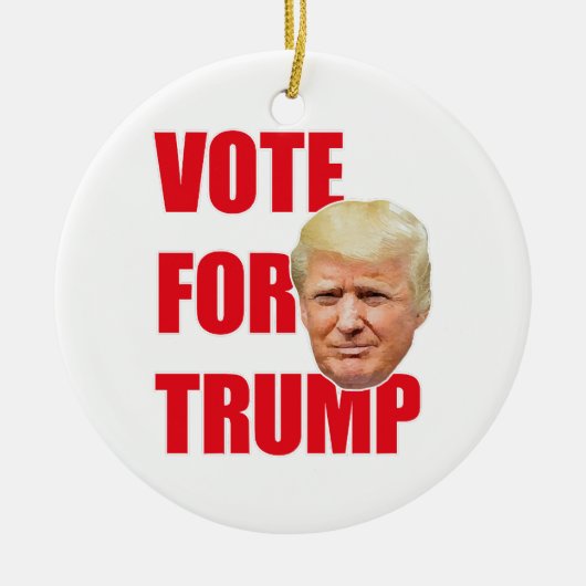 Stem op trump keramisch ornament (Voorkant)