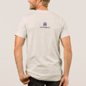 Stem op Trump Mannen Tri-Blend Shirt (Achterkant)