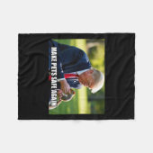 Stem op Trump Mega Make Pets Safe Again Justice Pe Fleece Deken (Voorkant (Horizontaal))