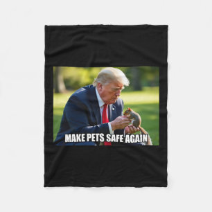 Stem op Trump Mega Make Pets Safe Again Justice Pe Fleece Deken