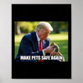 Stem op Trump Mega Make Pets Safe Again Justice Pe Poster (Voorkant)
