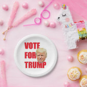 Stem op Trump Papieren Bordje (Feest)